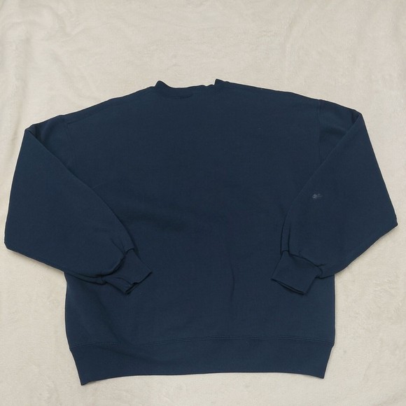 Vintage 90s Russell Athletic Navy Blue Blank Crewneck Sweatshir USA Made Size XL - Picture 12 of 12